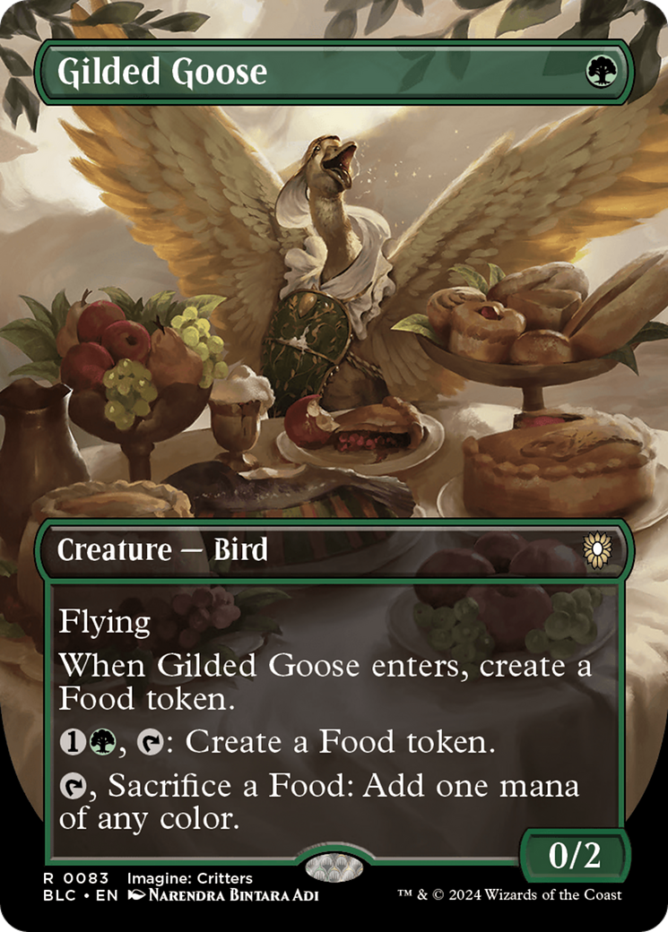 Gilded Goose (BLC-083) - Bloomburrow Commander (Borderless) [Rare]