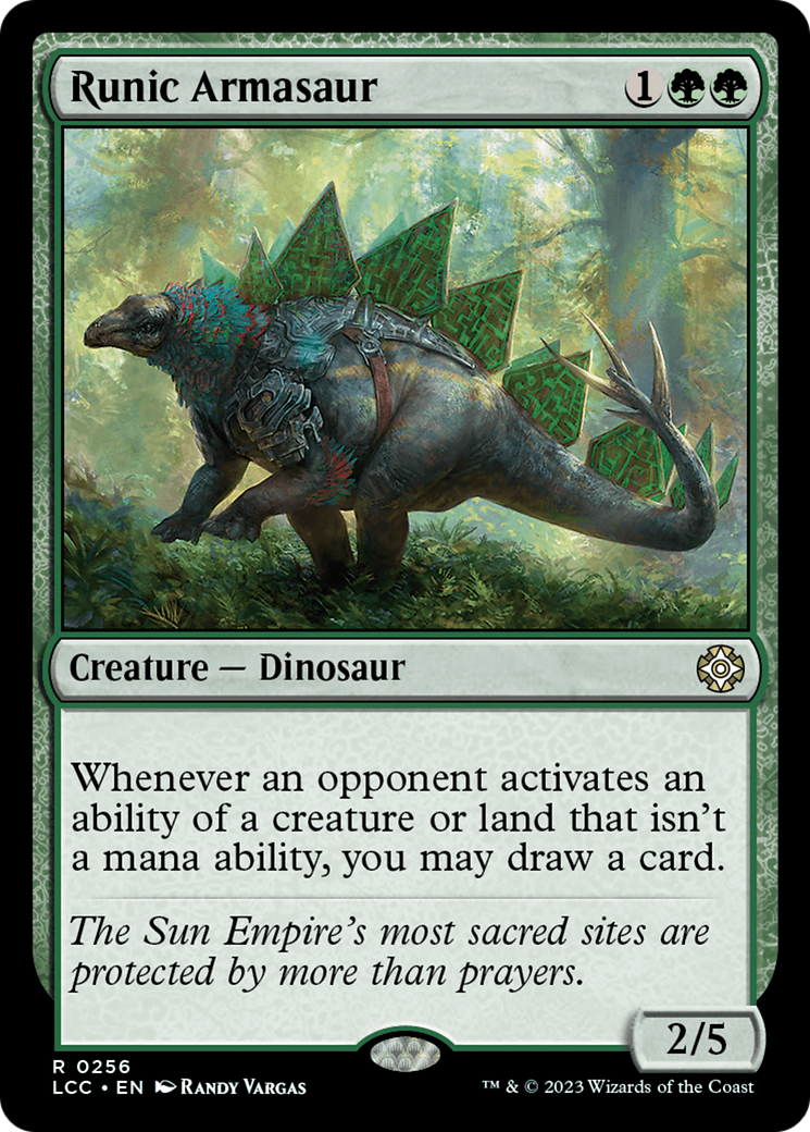 Runic Armasaur (LCC-256) - The Lost Caverns of Ixalan Commander [Rare]