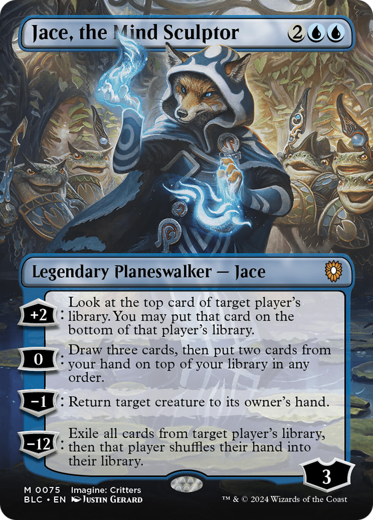 Jace, the Mind Sculptor (BLC-075) - Bloomburrow Commander (Borderless) [Mythic]