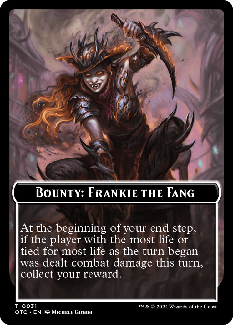 Bounty: Frankie The Fang // Wanted! (TOTC-031) - Outlaws of Thunder Junction Commander Tokens Foil [Common]