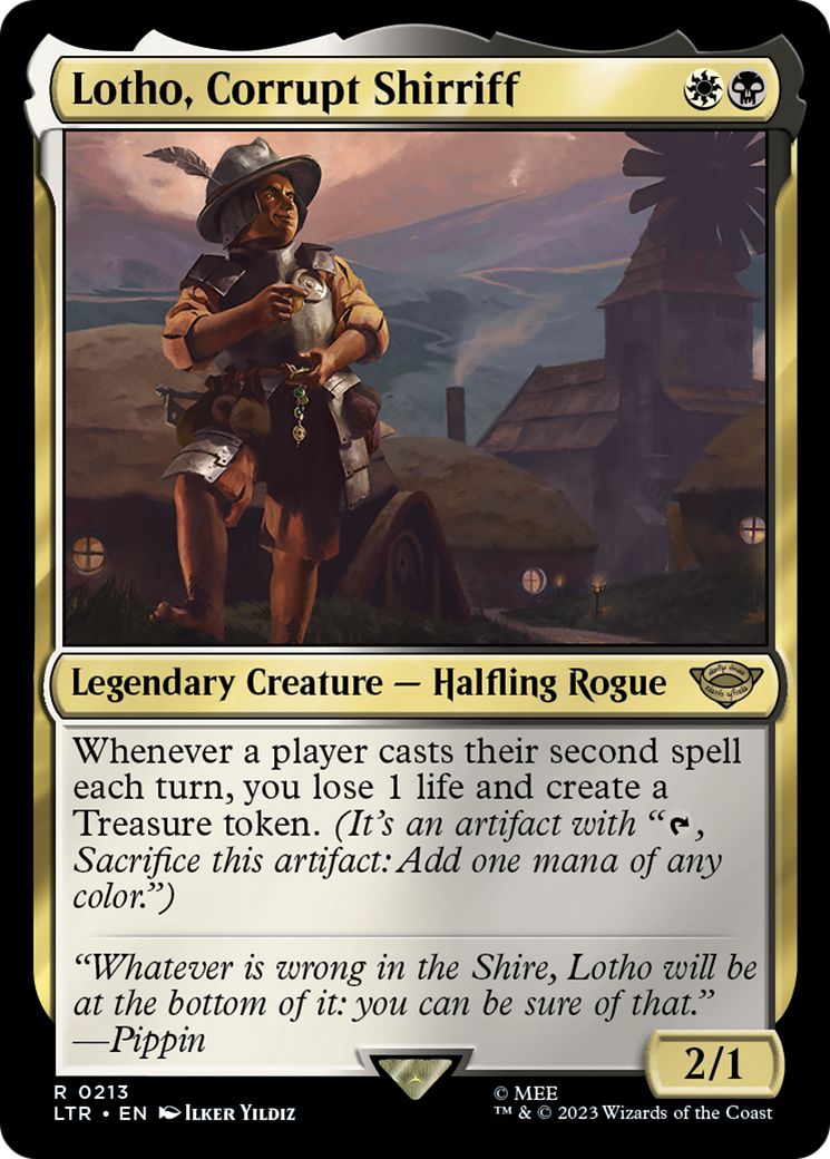 Lotho, Corrupt Shirriff (LTR-213) - The Lord of the Rings: Tales of Middle-earth Foil [Rare]