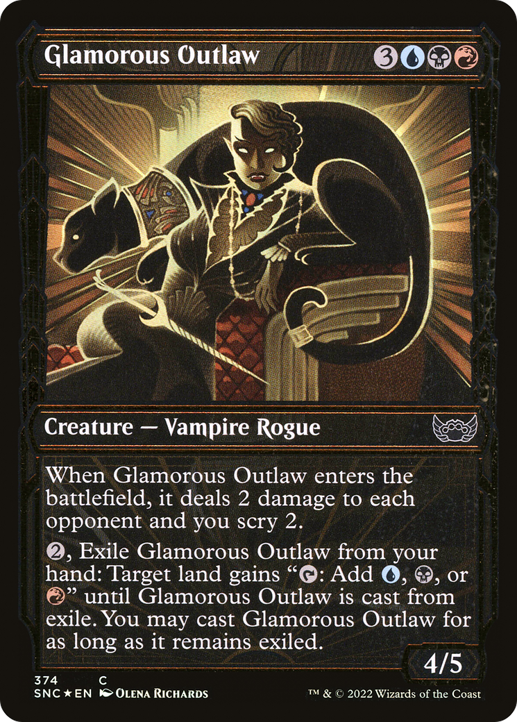 Glamorous Outlaw (SNC-374) - Streets of New Capenna: (Showcase) Foil [Common]