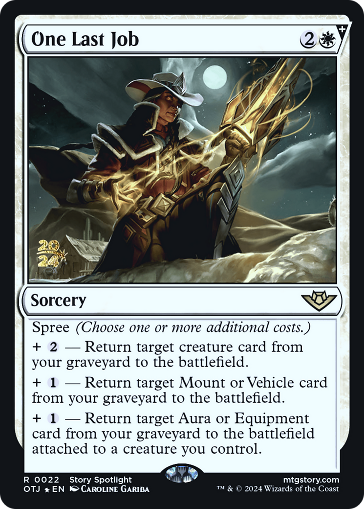 One Last Job (POTJ-22S) - Outlaws of Thunder Junction Promos Foil [Rare]