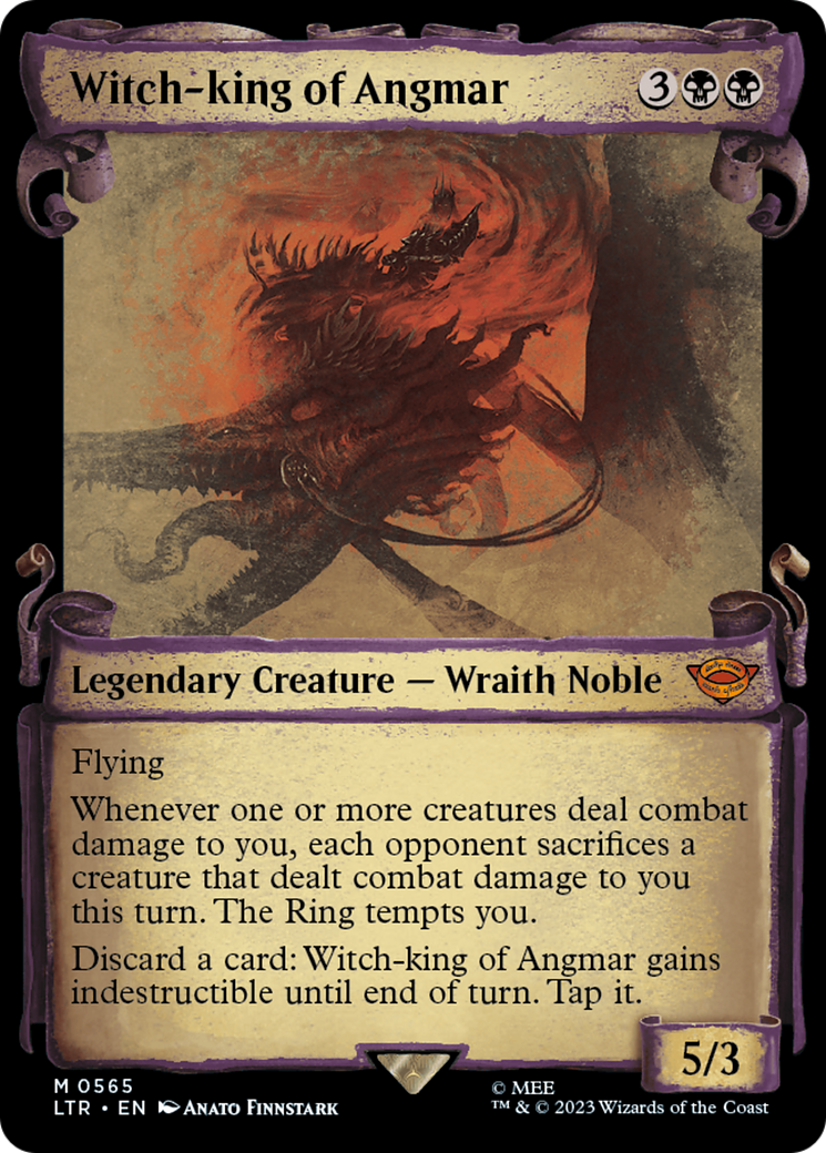 Witch-king of Angmar (LTR-565) - The Lord of the Rings: Tales of Middle-earth: (Showcase) Scroll Foil [Mythic]