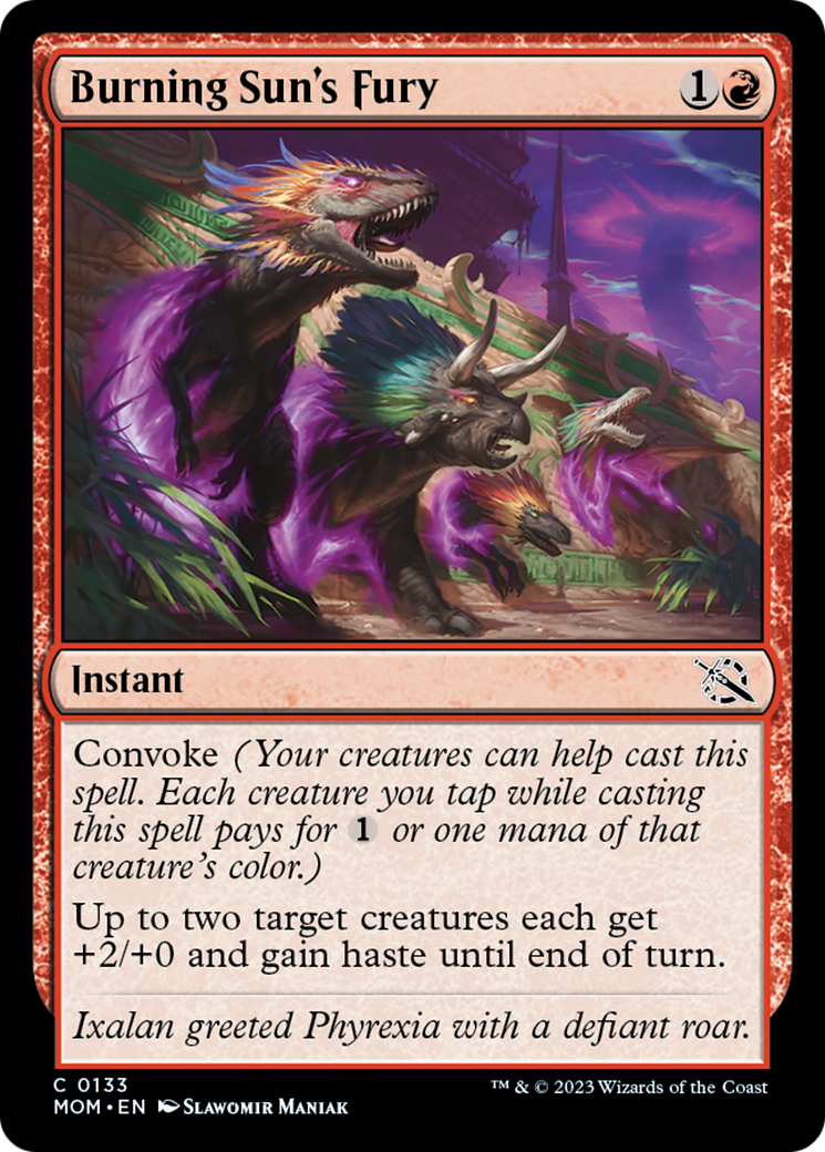 Burning Sun's Fury (MOM-133) - March of the Machine [Common]