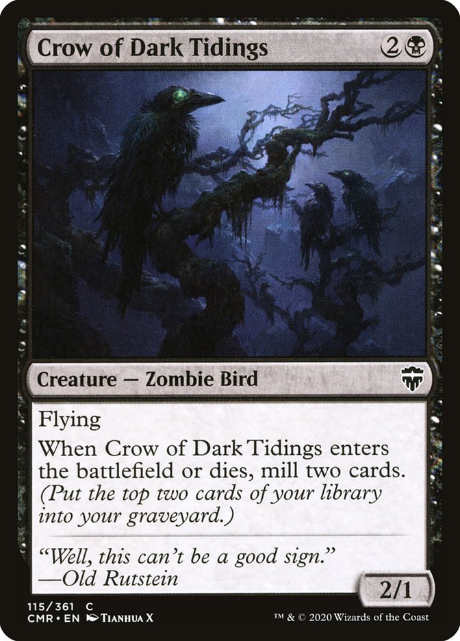 Crow of Dark Tidings (CMR-115) - Commander Legends [Common]