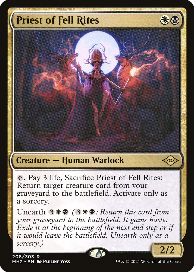 Priest of Fell Rites (MH2-208) - Modern Horizons 2 Foil [Rare]
