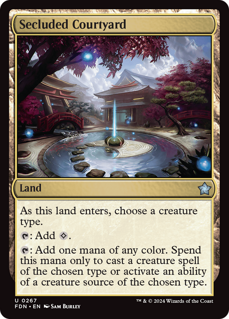 Secluded Courtyard (FDN-267) - Foundations Foil [Uncommon]