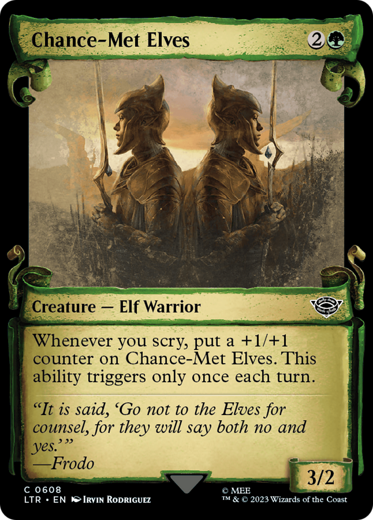Chance-Met Elves (LTR-608) - The Lord of the Rings: Tales of Middle-earth: (Showcase) Scroll [Common]
