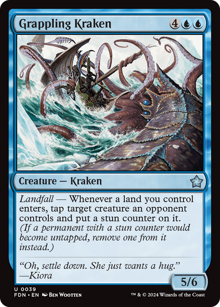 Grappling Kraken (FDN-039) - Foundations Foil [Uncommon]