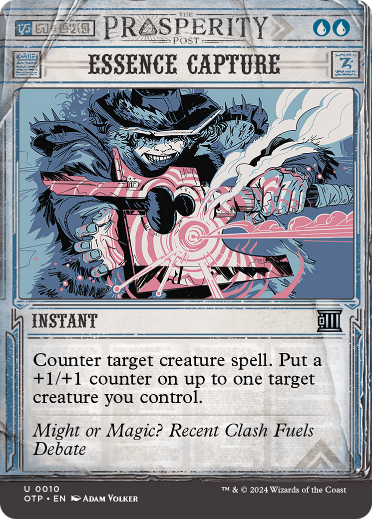 Essence Capture (OTP-010) - Breaking News: (Showcase) (Borderless) Foil [Uncommon]