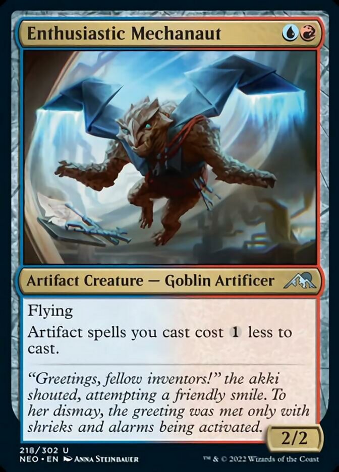 Enthusiastic Mechanaut (NEO-218) - Kamigawa: Neon Dynasty [Uncommon]