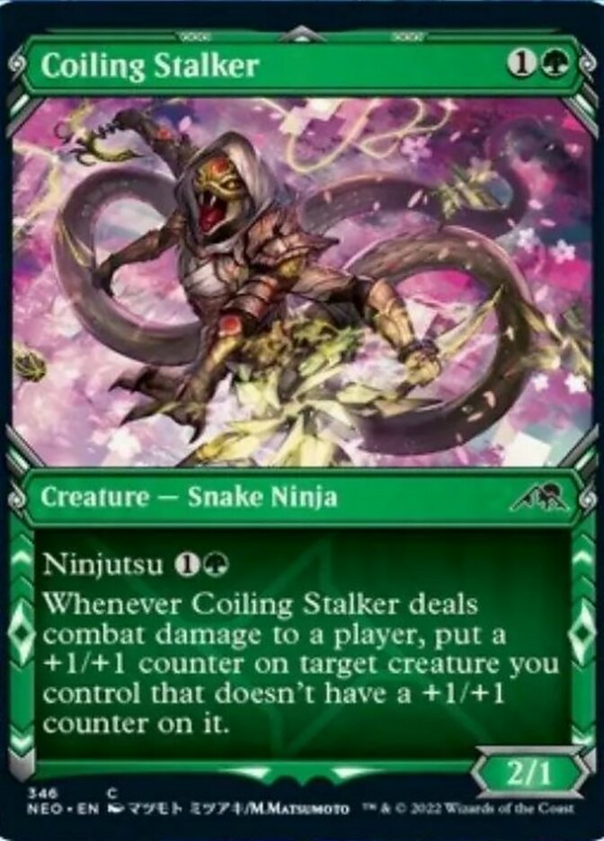 Coiling Stalker (NEO-346) - Kamigawa: Neon Dynasty: (Showcase) [Common]