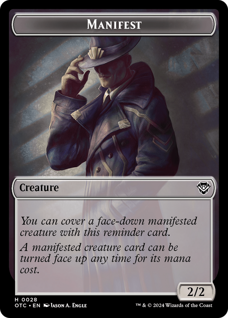 Manifest (TOTC-028) - Outlaws of Thunder Junction Commander Tokens [Common]