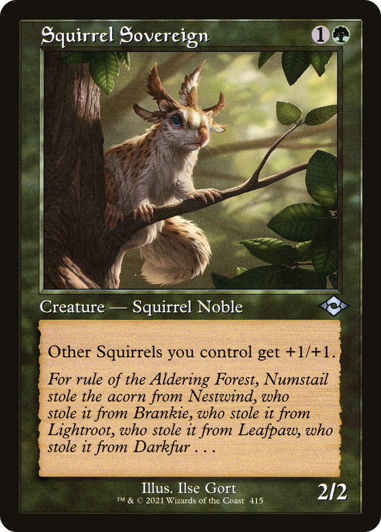 Squirrel Sovereign (MH2-415) - Modern Horizons 2 Etched Foil [Uncommon] Retro Frame
