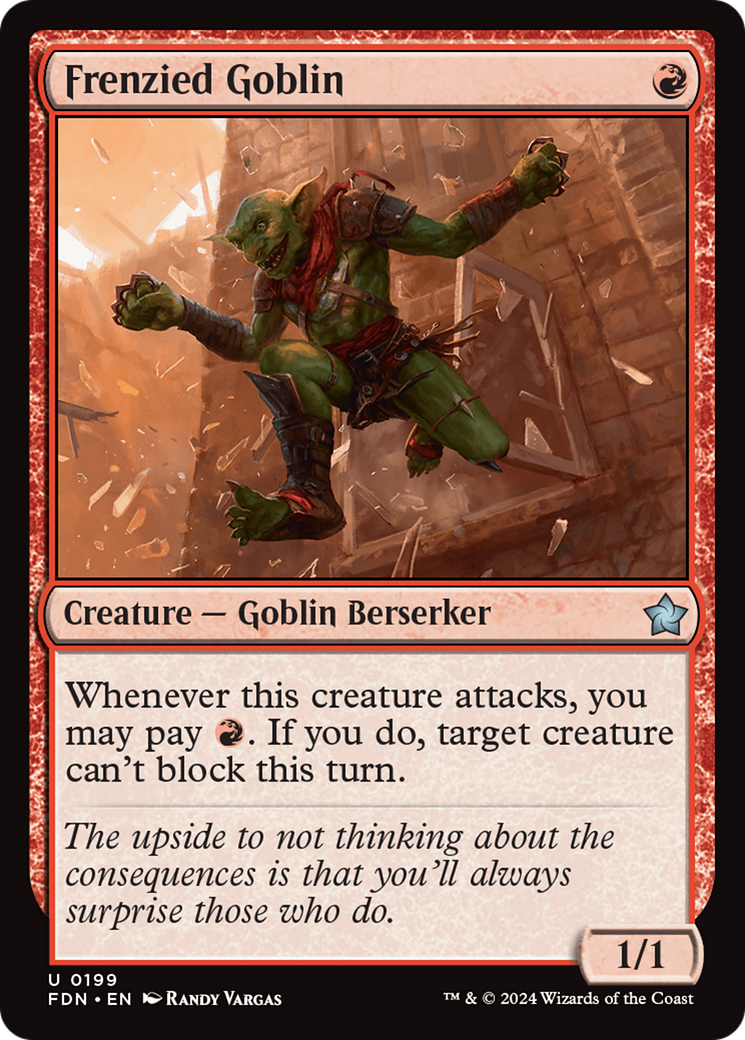 Frenzied Goblin (FDN-199) - Foundations Foil [Uncommon]
