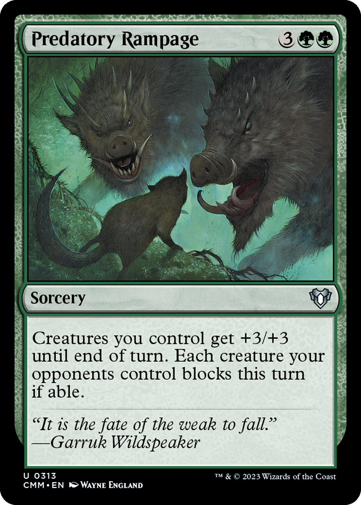 Predatory Rampage (CMM-313) - Commander Masters [Uncommon]