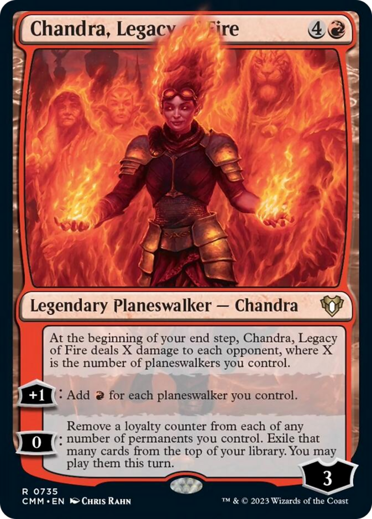 Chandra, Legacy of Fire (CMM-735) - Commander Masters [Rare]