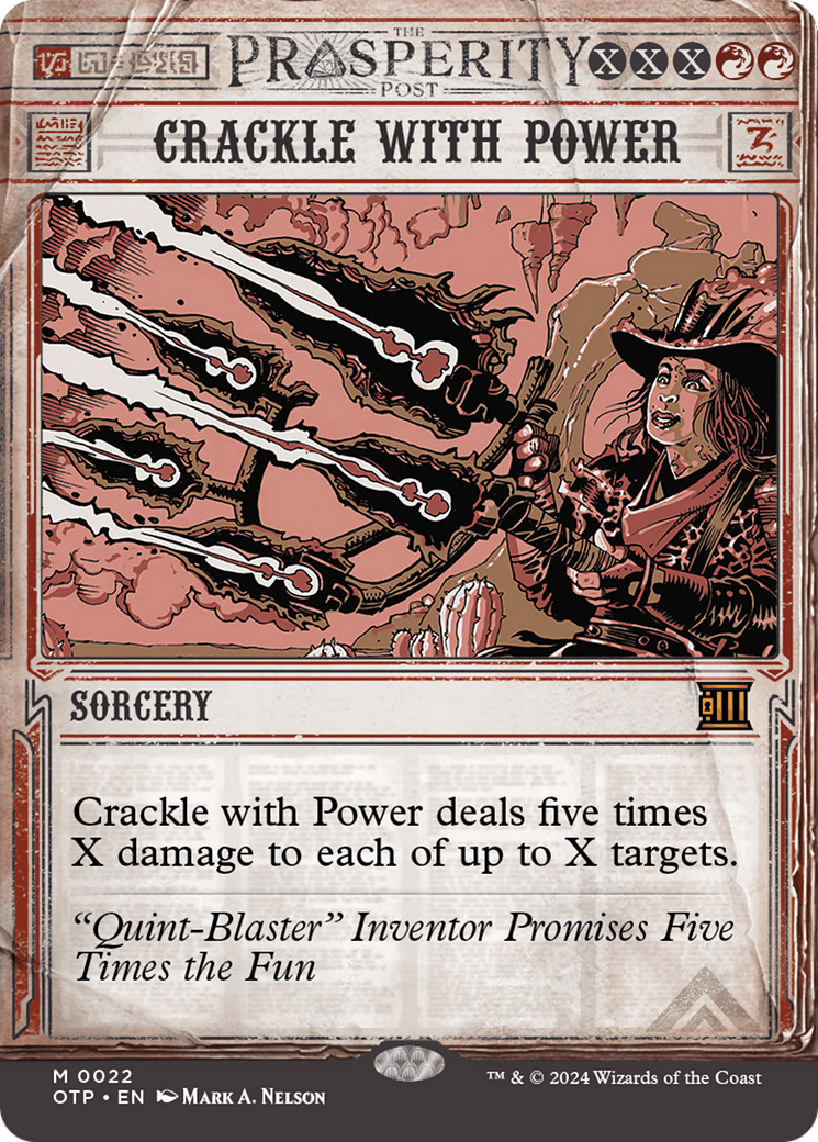 Crackle with Power (OTP-022) - Breaking News: (Showcase) (Borderless) [Mythic]