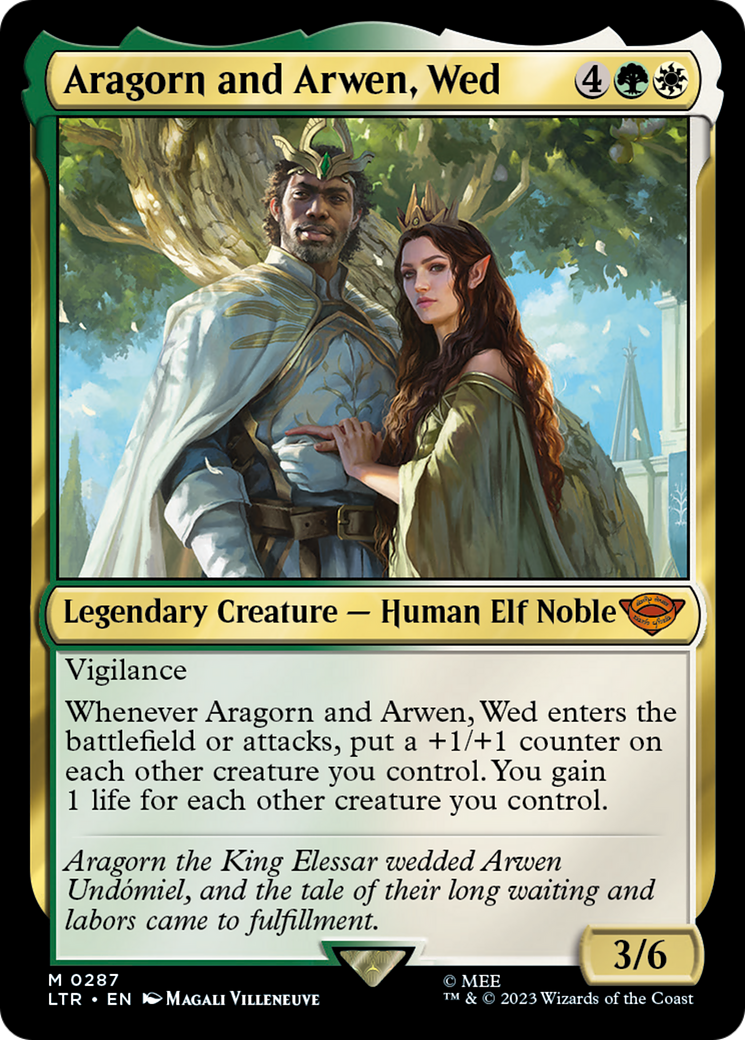 Aragorn and Arwen, Wed (LTR-287) - The Lord of the Rings: Tales of Middle-earth Foil [Mythic]