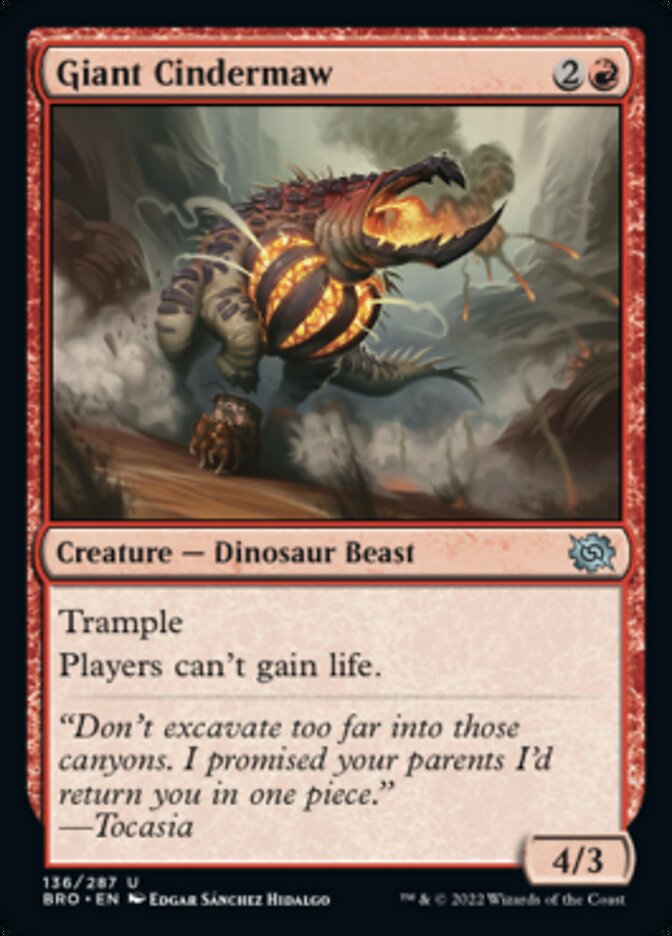 Giant Cindermaw (BRO-136) - The Brothers' War [Uncommon]