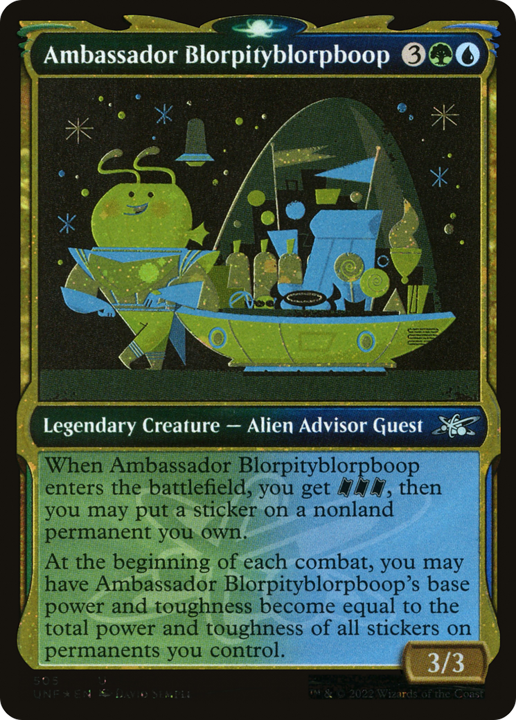 Ambassador Blorpityblorpboop (UNF-505) - Unfinity: (Showcase) Galaxy Foil [Uncommon]