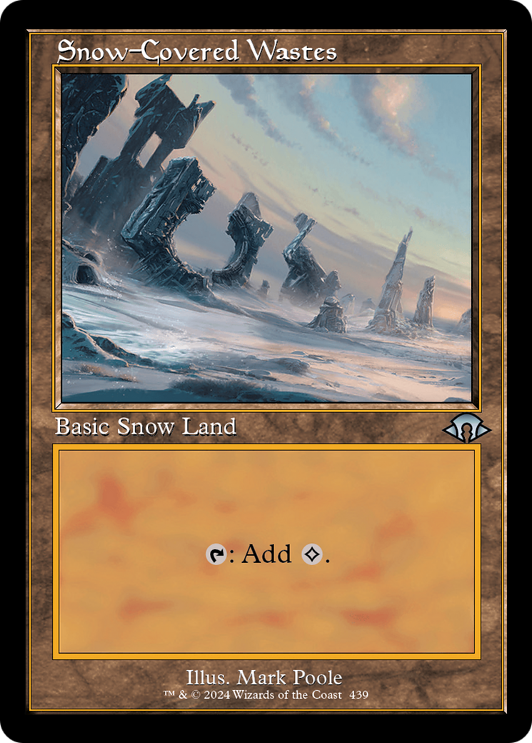 Snow-Covered Wastes (MH3-439) - Modern Horizons 3 [Uncommon] Retro Frame
