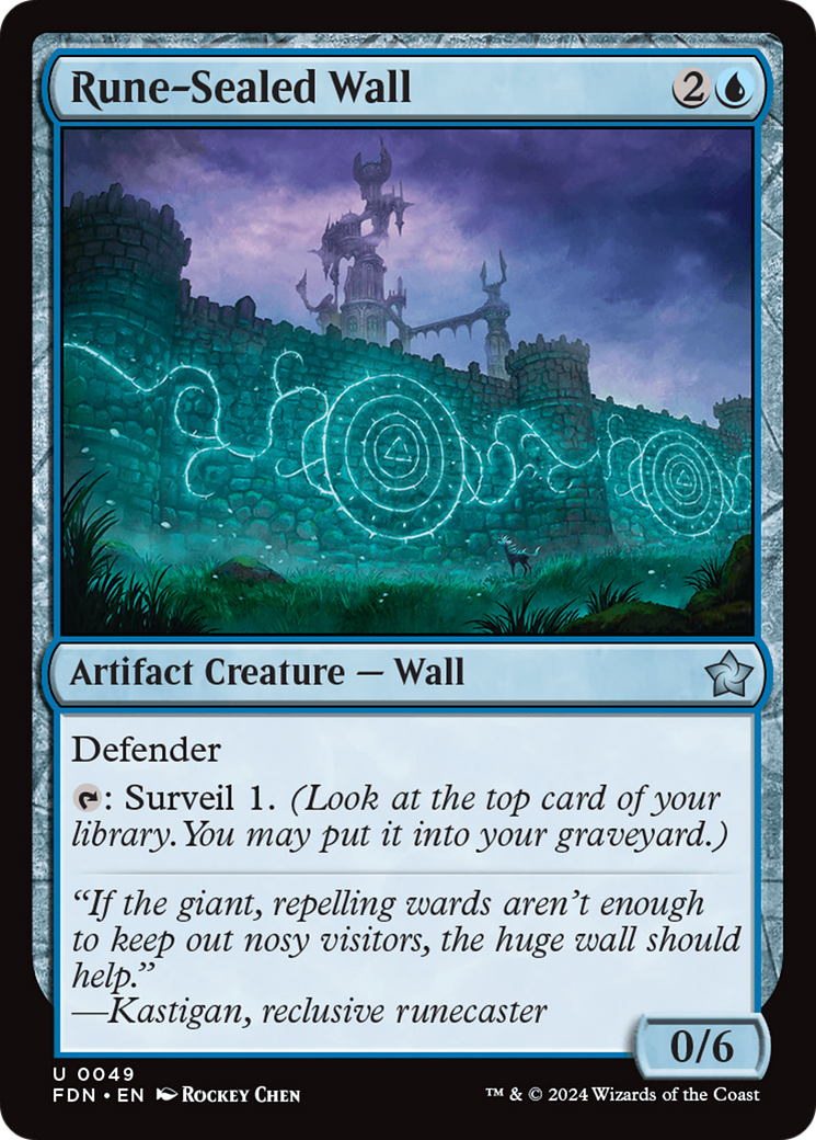 Rune-Sealed Wall (FDN-049) - Foundations [Uncommon]
