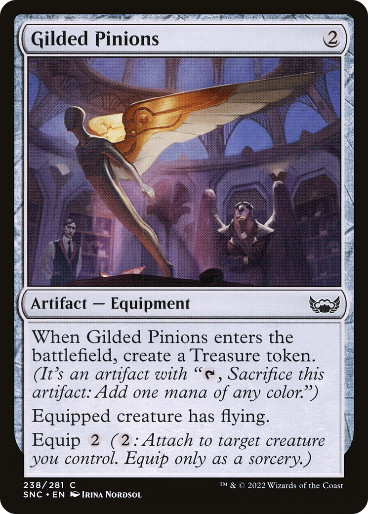 Gilded Pinions (SNC-238) - Streets of New Capenna Foil [Common]