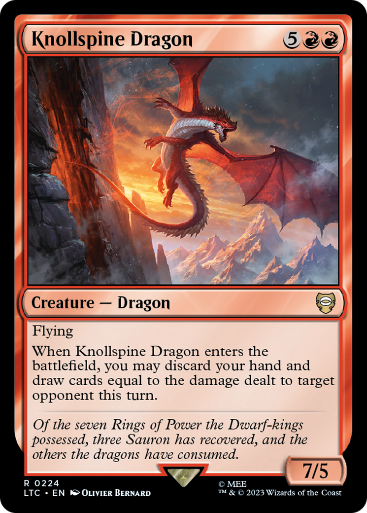 Knollspine Dragon (LTC-224) - Tales of Middle-earth Commander [Rare]