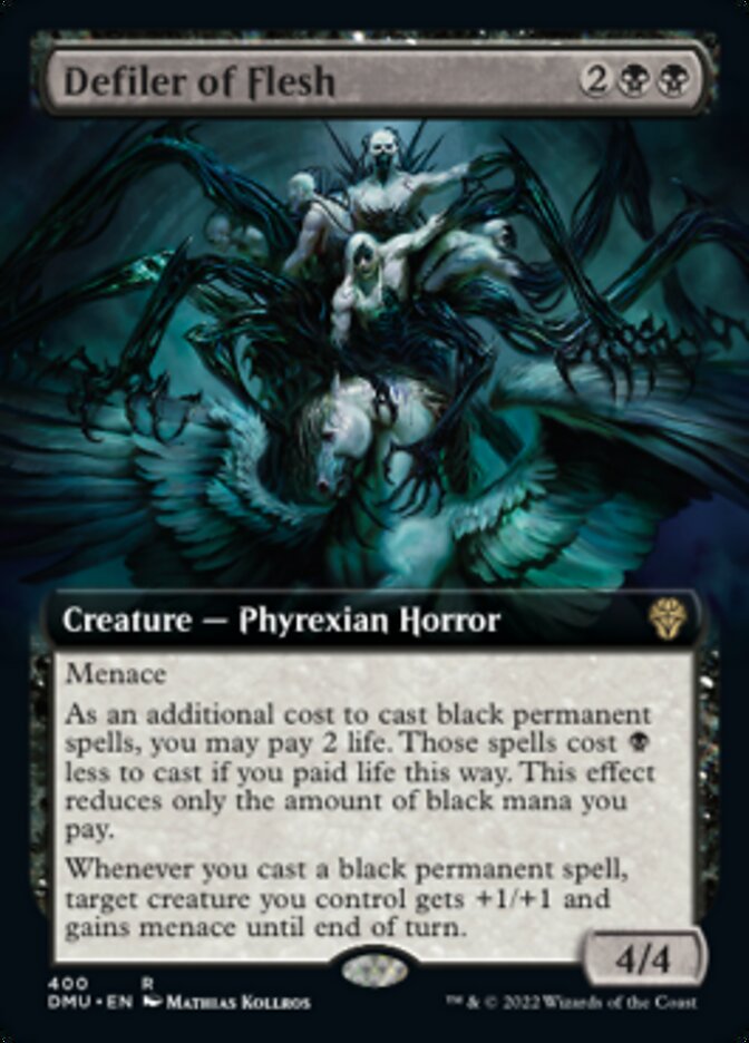 Defiler of Flesh (DMU-400) - Dominaria United: (Extended Art) [Rare]