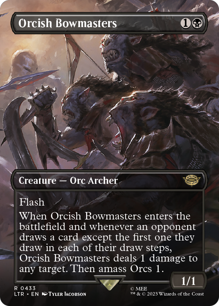Orcish Bowmasters (LTR-433) - The Lord of the Rings: Tales of Middle-earth (Borderless) Foil [Rare]