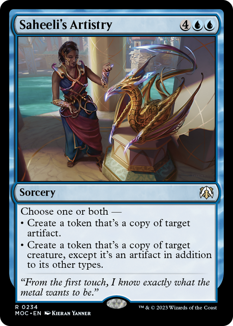 Saheeli's Artistry (MOC-234) - March of the Machine Commander [Rare]