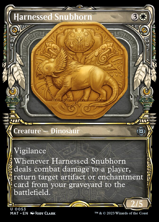 Harnessed Snubhorn (MAT-053) - March of the Machine: The Aftermath: (Showcase) [Uncommon]