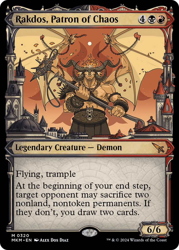 Rakdos, Patron of Chaos (MKM-320) - Murders at Karlov Manor: (Showcase) Foil [Mythic]