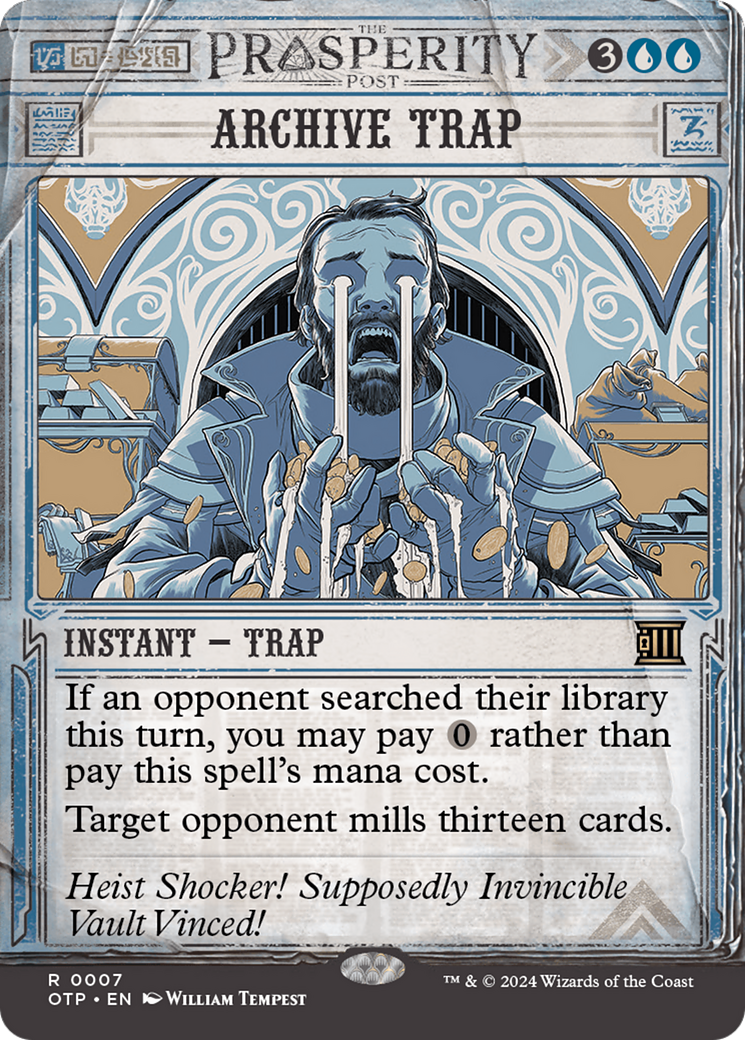 Archive Trap (OTP-007) - Breaking News: (Showcase) (Borderless) Foil [Rare]