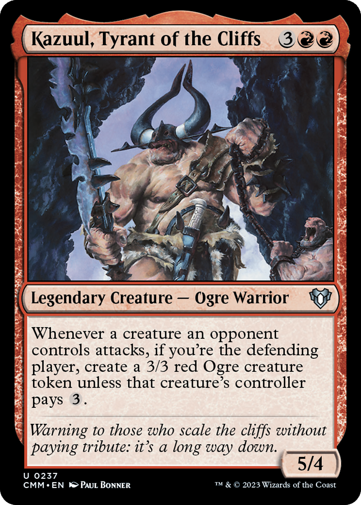 Kazuul, Tyrant of the Cliffs (CMM-237) - Commander Masters [Uncommon]