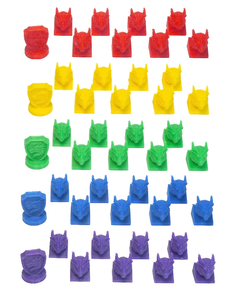 Top Shelf Gamer - Player Tokens compatible with Wyrmspan™ (Set of 45)