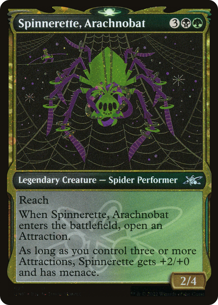 Spinnerette, Arachnobat (UNF-522) - Unfinity: (Showcase) Galaxy Foil [Uncommon]