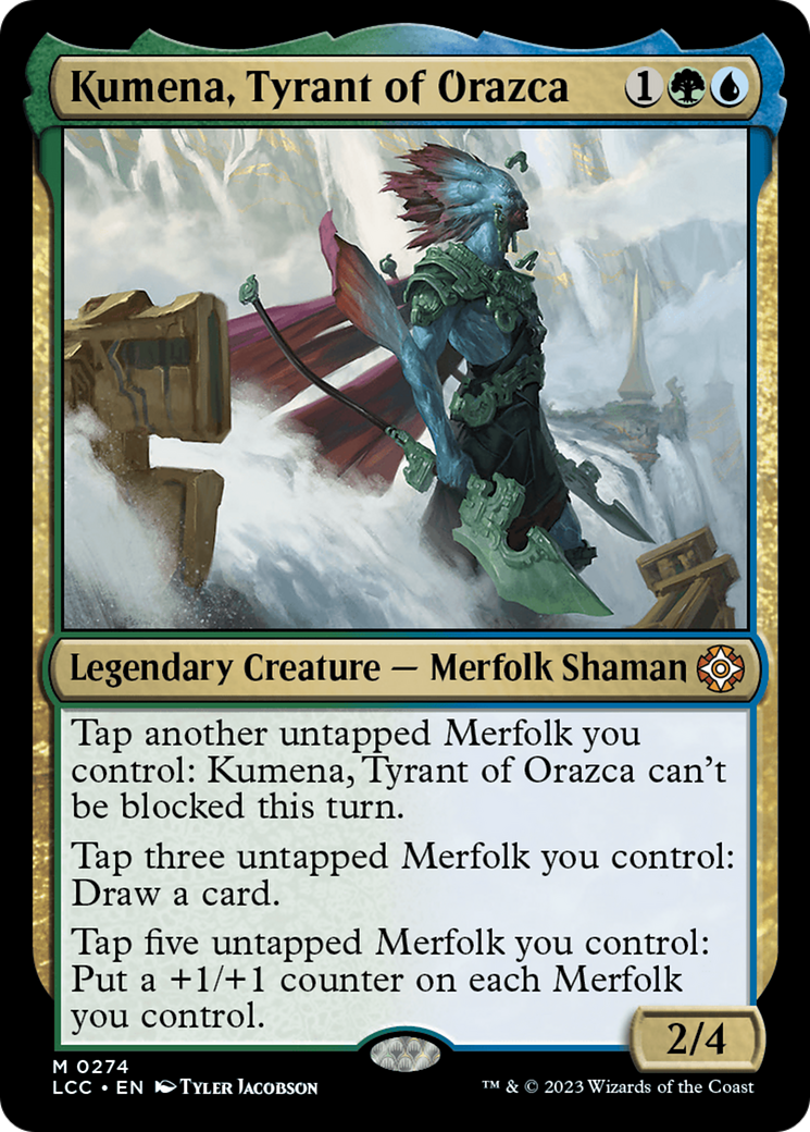 Kumena, Tyrant of Orazca (LCC-274) - The Lost Caverns of Ixalan Commander [Mythic]