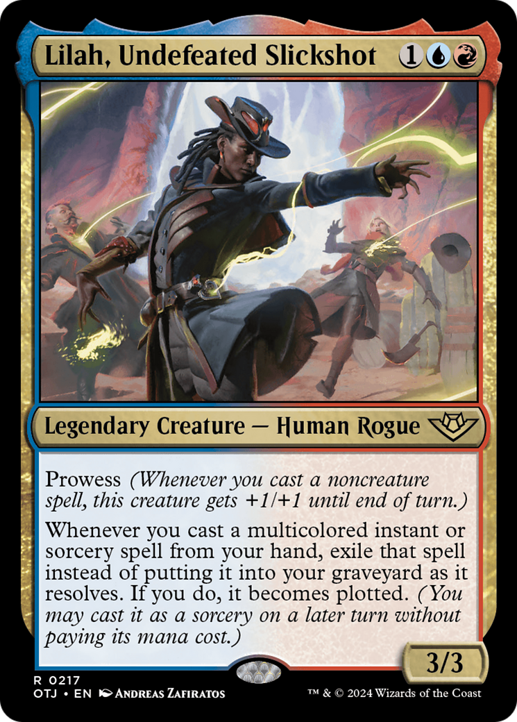 Lilah, Undefeated Slickshot (OTJ-217) - Outlaws of Thunder Junction Foil [Rare]