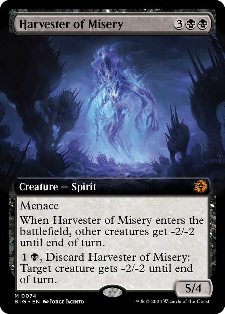 Harvester of Misery (BIG-074) - The Big Score: (Extended Art) Foil [Mythic]