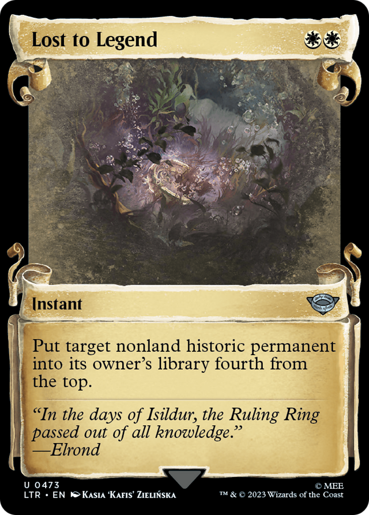 Lost to Legend (LTR-473) - The Lord of the Rings: Tales of Middle-earth: (Showcase) Scroll Foil [Uncommon]