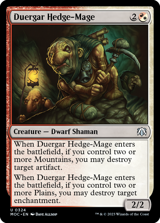 Duergar Hedge-Mage (MOC-324) - March of the Machine Commander [Uncommon]