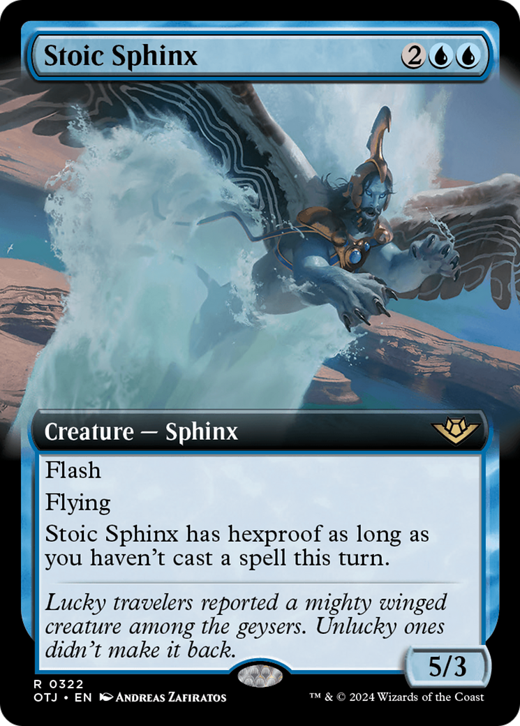 Stoic Sphinx (OTJ-322) - Outlaws of Thunder Junction: (Extended Art) [Rare]