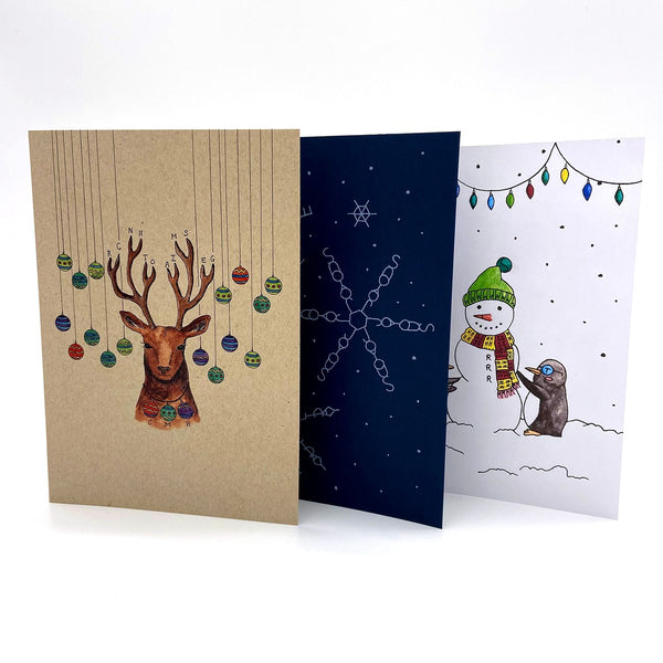 Puzzle Holiday Cards: Set of 3