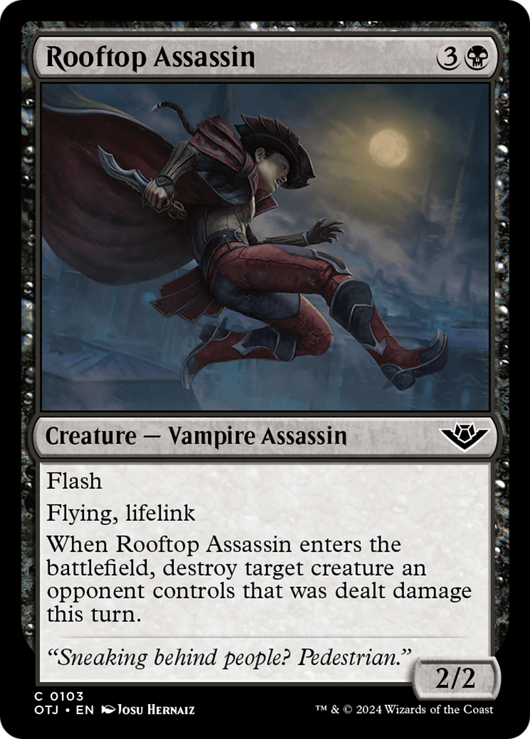 Rooftop Assassin (OTJ-103) - Outlaws of Thunder Junction Foil [Common]