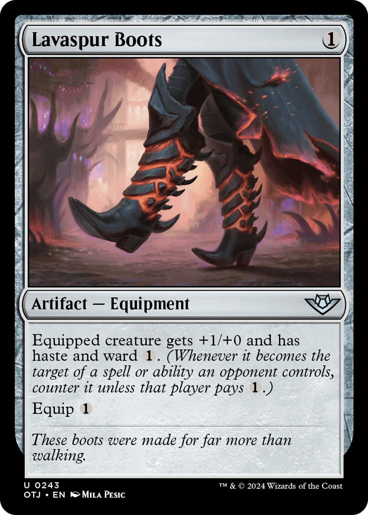 Lavaspur Boots (OTJ-243) - Outlaws of Thunder Junction Foil [Uncommon]