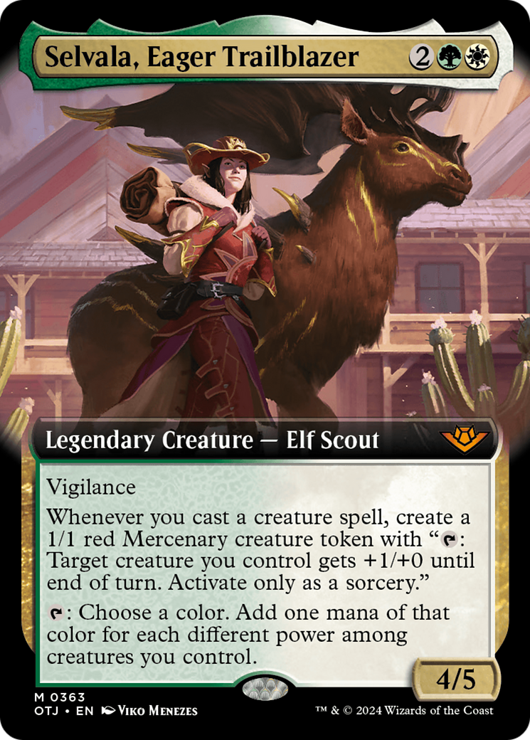 Selvala, Eager Trailblazer (OTJ-363) - Outlaws of Thunder Junction: (Extended Art) [Mythic]