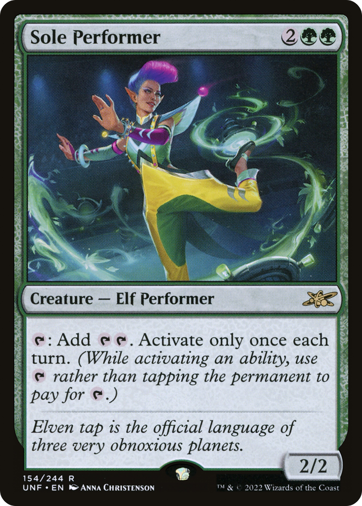 Sole Performer (UNF-154) - Unfinity Foil [Rare]